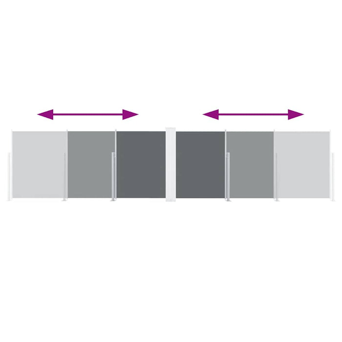 Tenda da Sole Laterale Retrattile Antracite 120x600 cm 48450