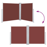 Tenda da Sole Laterale Retrattile Marrone 120x600 cm 48451