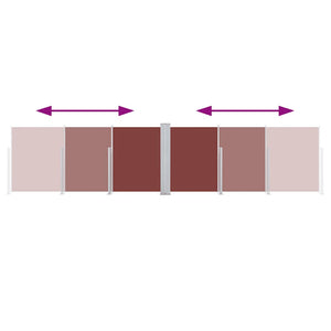 Tenda da Sole Laterale Retrattile Marrone 120x600 cm