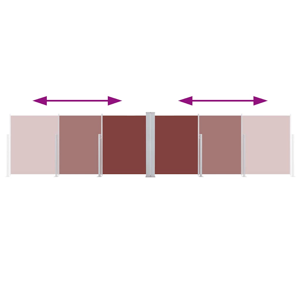 Tenda da Sole Laterale Retrattile Marrone 120x600 cm 48451