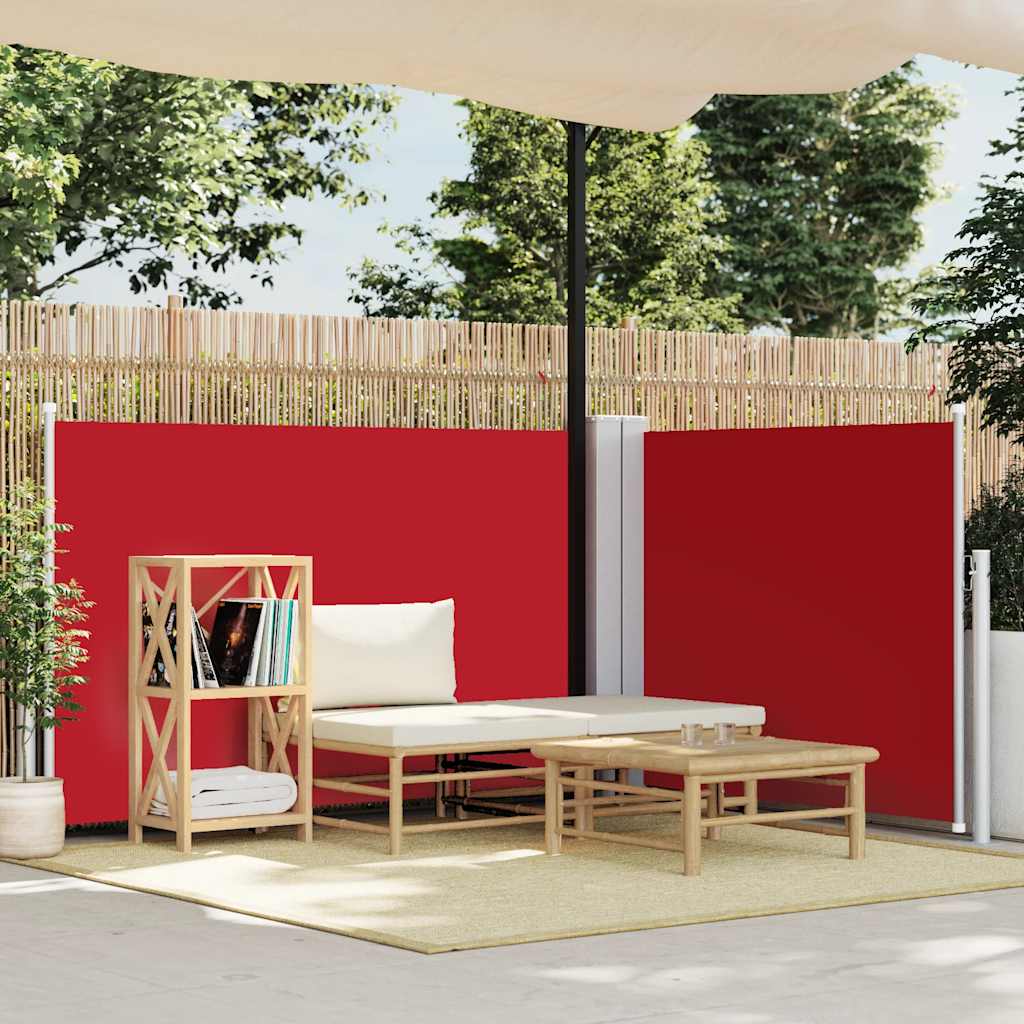 Tenda da Sole Laterale Retrattile Rossa 120x600 cm 48453