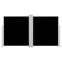 Tenda da Sole Laterale Retrattile Nera 140x600 cm