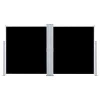 Tenda da Sole Laterale Retrattile Nera 140x600 cm 48454