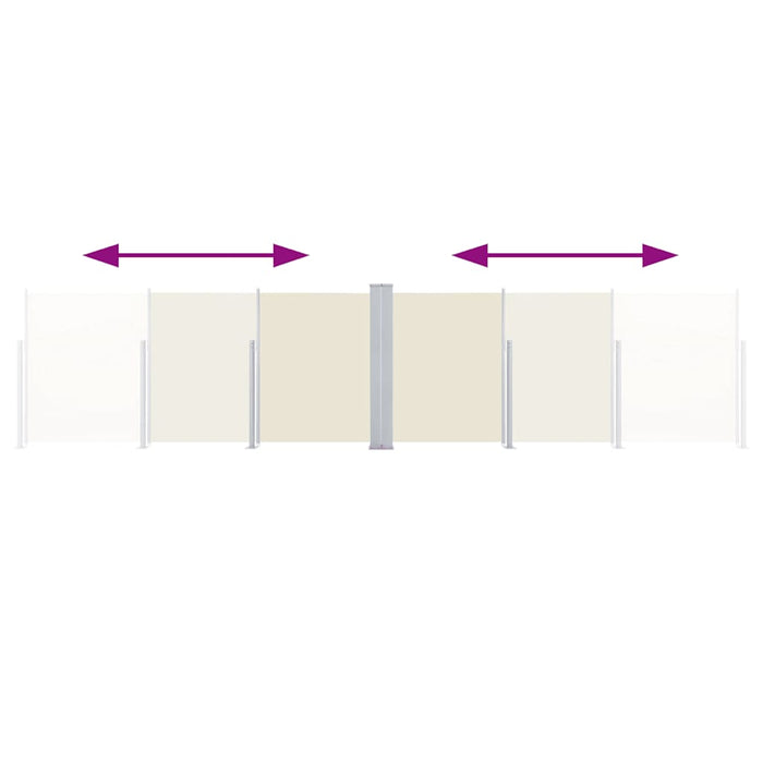 Tenda da Sole Laterale Retrattile Crema 140x600 cm 48455