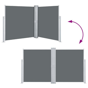 Tenda da Sole Laterale Retrattile Antracite 140x600 cm 48456