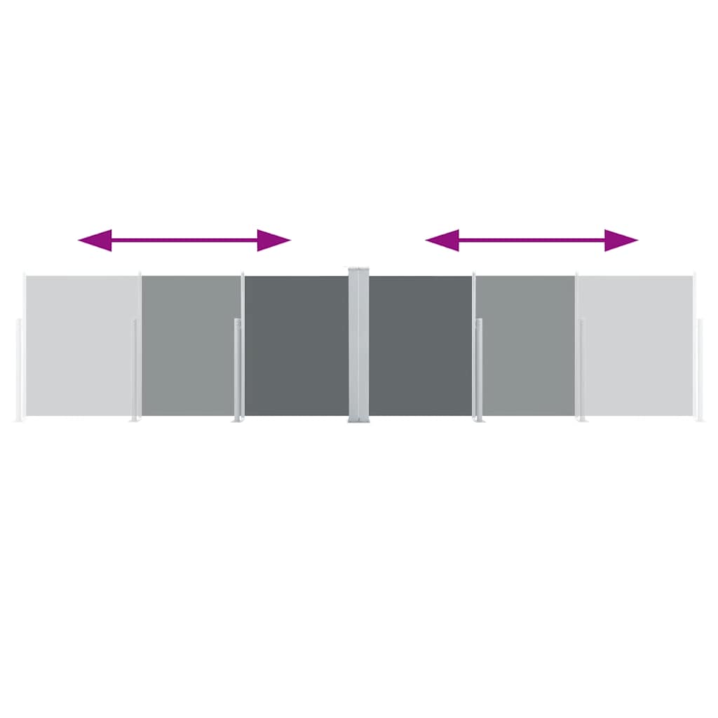 Tenda da Sole Laterale Retrattile Antracite 140x600 cm 48456