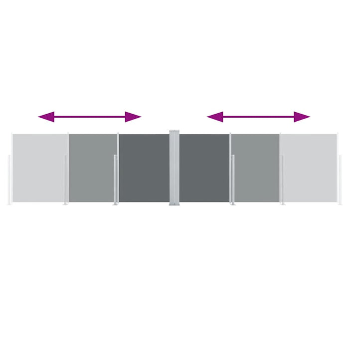 Tenda da Sole Laterale Retrattile Antracite 140x600 cm 48456