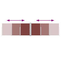 Tenda da Sole Laterale Retrattile Marrone 140x600 cm 48457