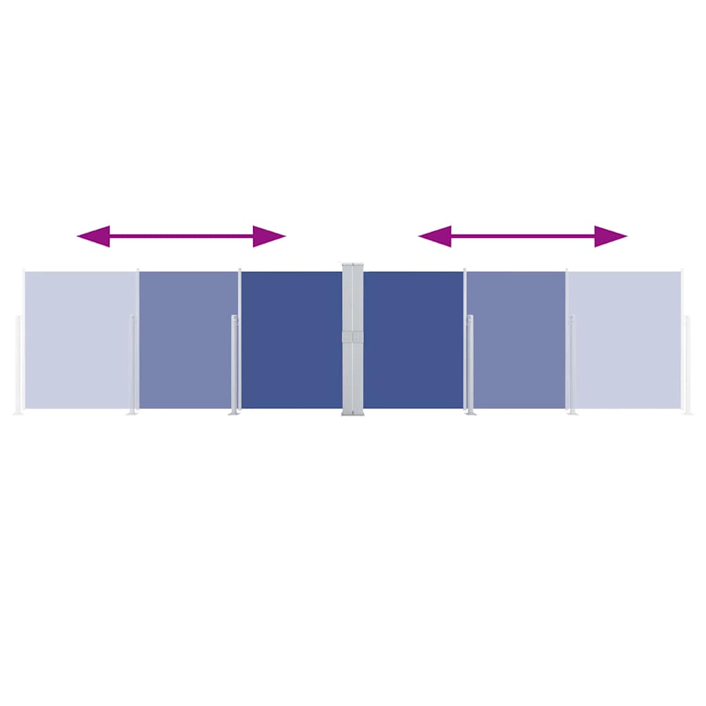 Tenda da Sole Laterale Retrattile Blu 140x600 cm 48458