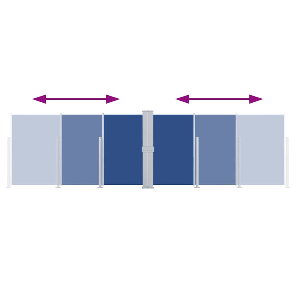 Tenda da Sole Laterale Retrattile Blu 160x600 cm 48464