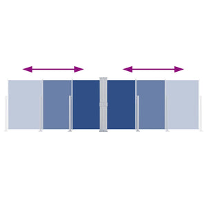 Tenda da Sole Laterale Retrattile Blu 160x600 cm 48464