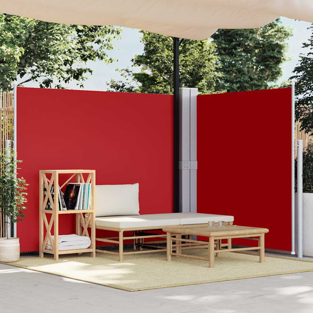 Tenda da Sole Laterale Retrattile Rossa 160x600 cm 48465