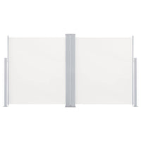 Tenda da Sole Due Lati Retrattile per Patio 170x600 cm Crema