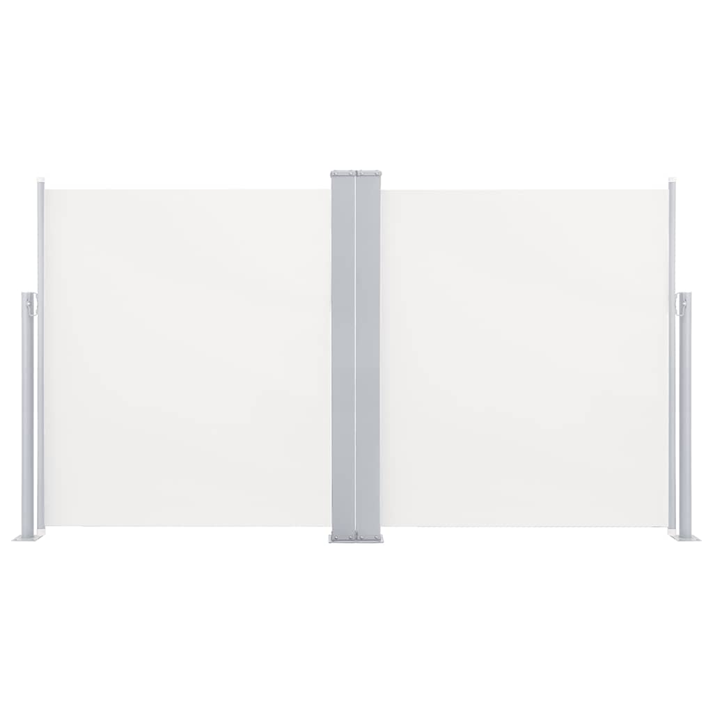 Tenda da Sole Due Lati Retrattile per Patio 170x600 cm Crema 48467