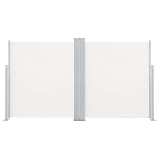 Tenda da Sole Due Lati Retrattile per Patio 170x600 cm Crema 48467