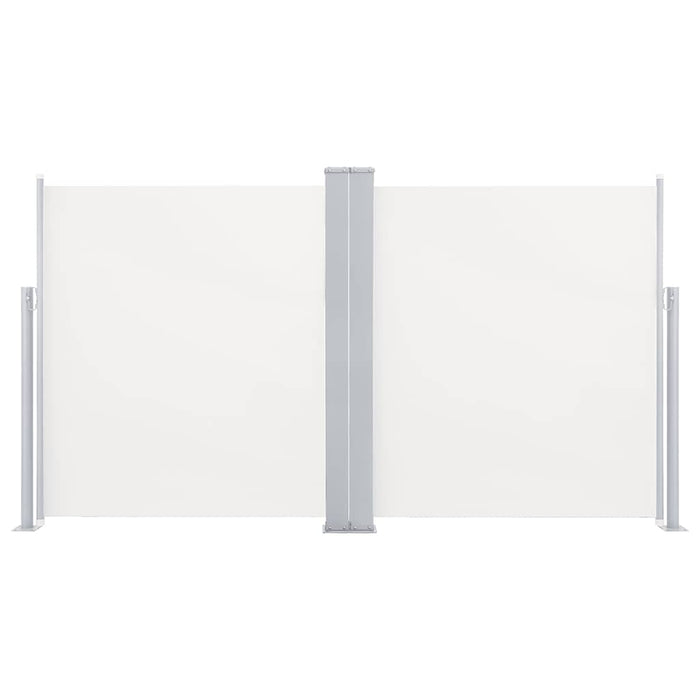 Tenda da Sole Due Lati Retrattile per Patio 170x600 cm Crema 48467