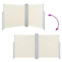 Tenda da Sole Due Lati Retrattile per Patio 170x600 cm Crema