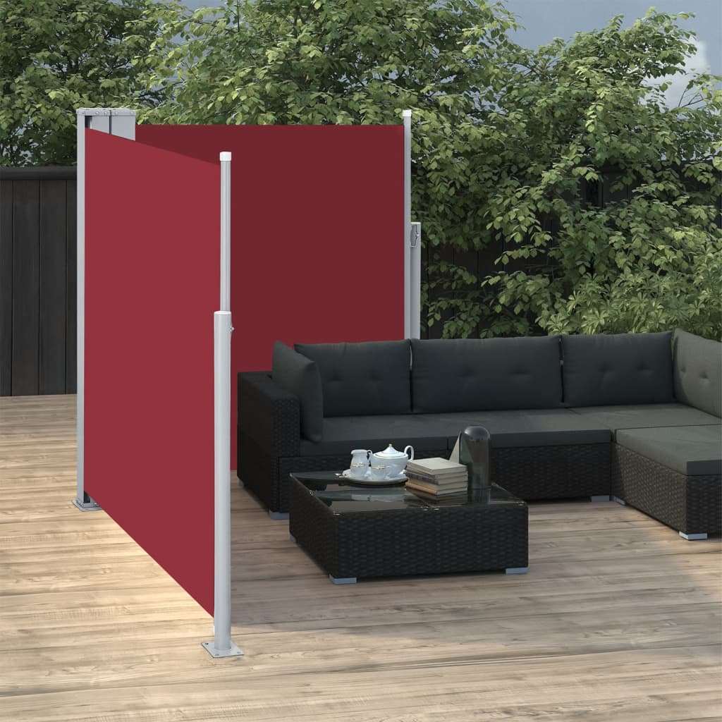 Tenda da Sole Laterale Retrattile 170x600 cm Rossa 48471