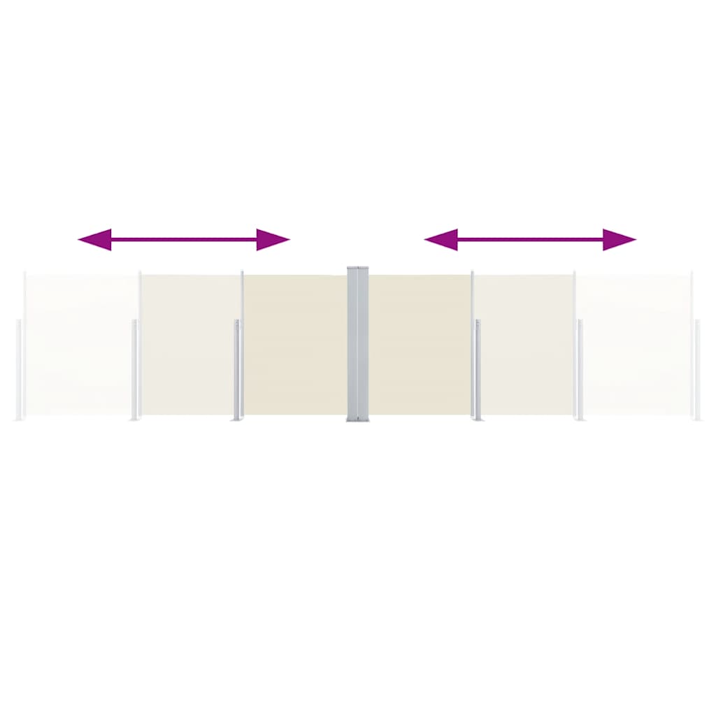 Tenda da Sole Laterale Retrattile Crema 120x1000 cm 48479