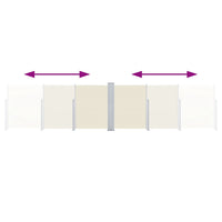 Tenda da Sole Laterale Retrattile Crema 120x1000 cm 48479