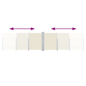 Tenda da Sole Laterale Retrattile Crema 120x1000 cm 48479