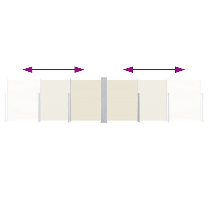 Tenda da Sole Laterale Retrattile Crema 120x1000 cm 48479