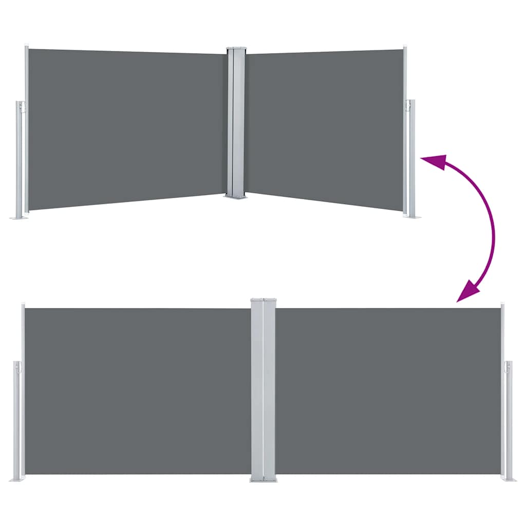 Tenda da Sole Laterale Retrattile Antracite 120x1000 cm 48480
