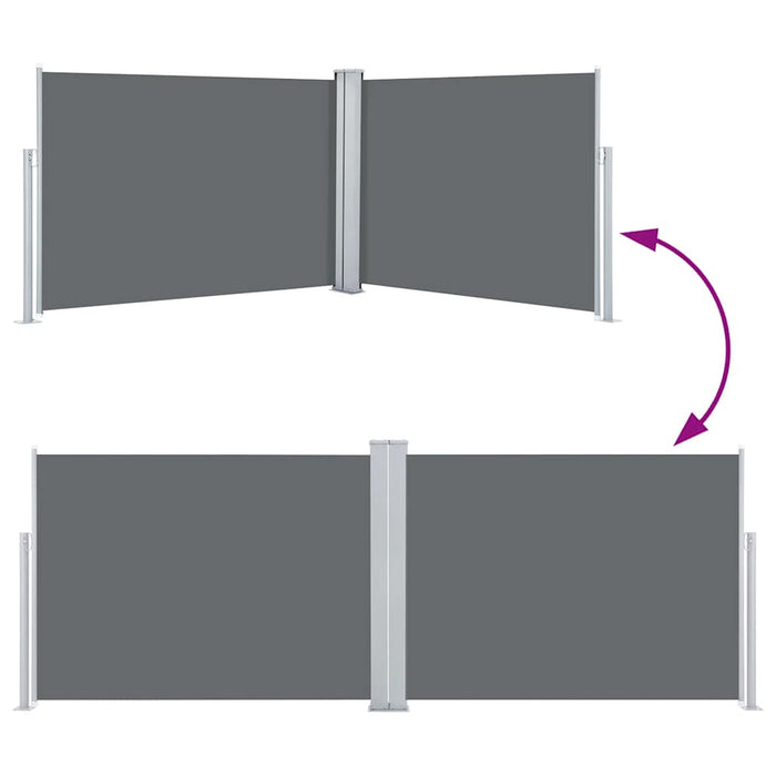 Tenda da Sole Laterale Retrattile Antracite 120x1000 cm 48480