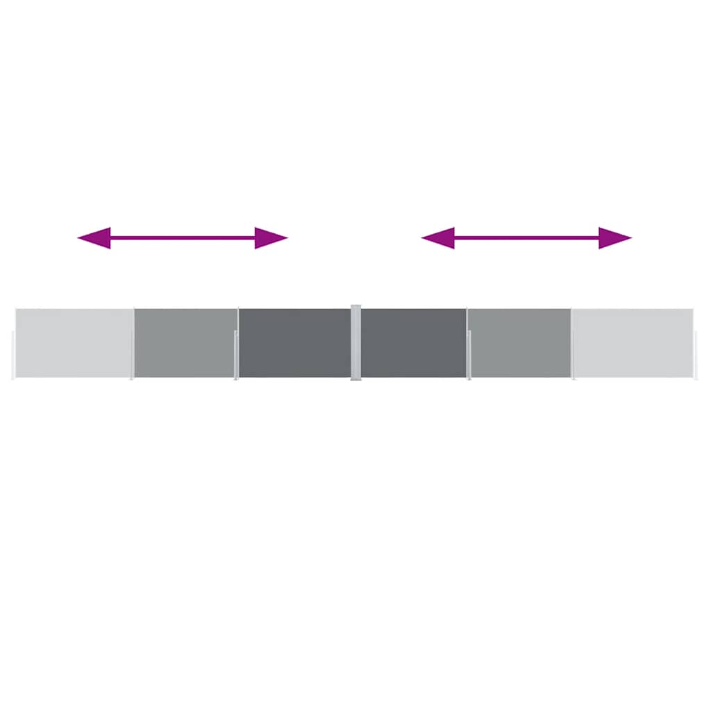 Tenda da Sole Laterale Retrattile Antracite 120x1000 cm 48480