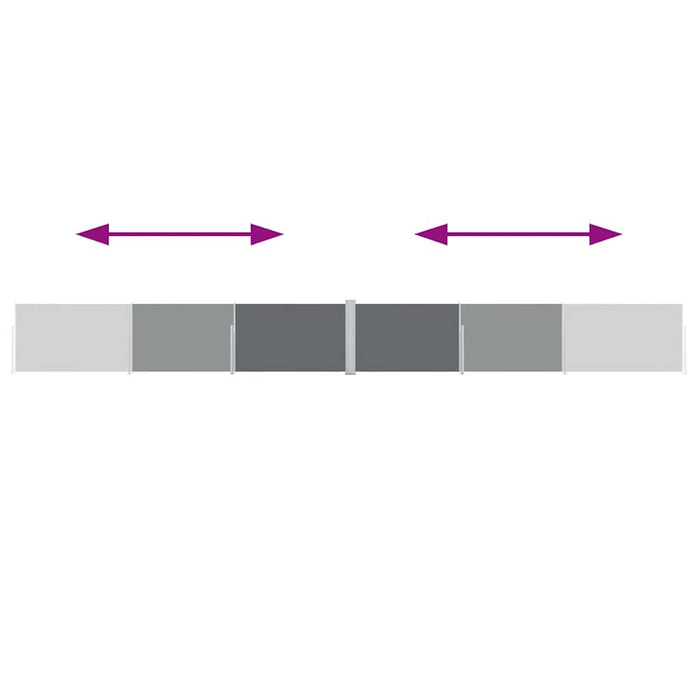 Tenda da Sole Laterale Retrattile Antracite 120x1000 cm 48480