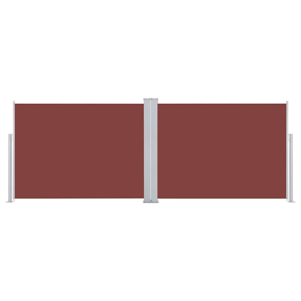 Tenda da Sole Laterale Retrattile Marrone 120x1000 cm 48481