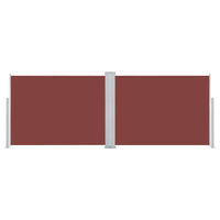 Tenda da Sole Laterale Retrattile Marrone 120x1000 cm 48481