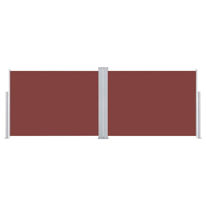 Tenda da Sole Laterale Retrattile Marrone 120x1000 cm 48481