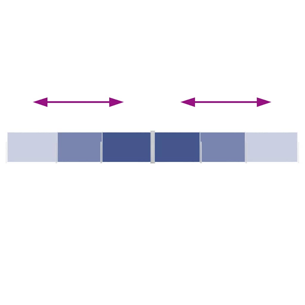 Tenda da Sole Laterale Retrattile Blu 120x1000 cm 48482