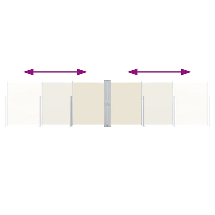 Tenda Laterale Retrattile Crema 140x1000 cm 48485