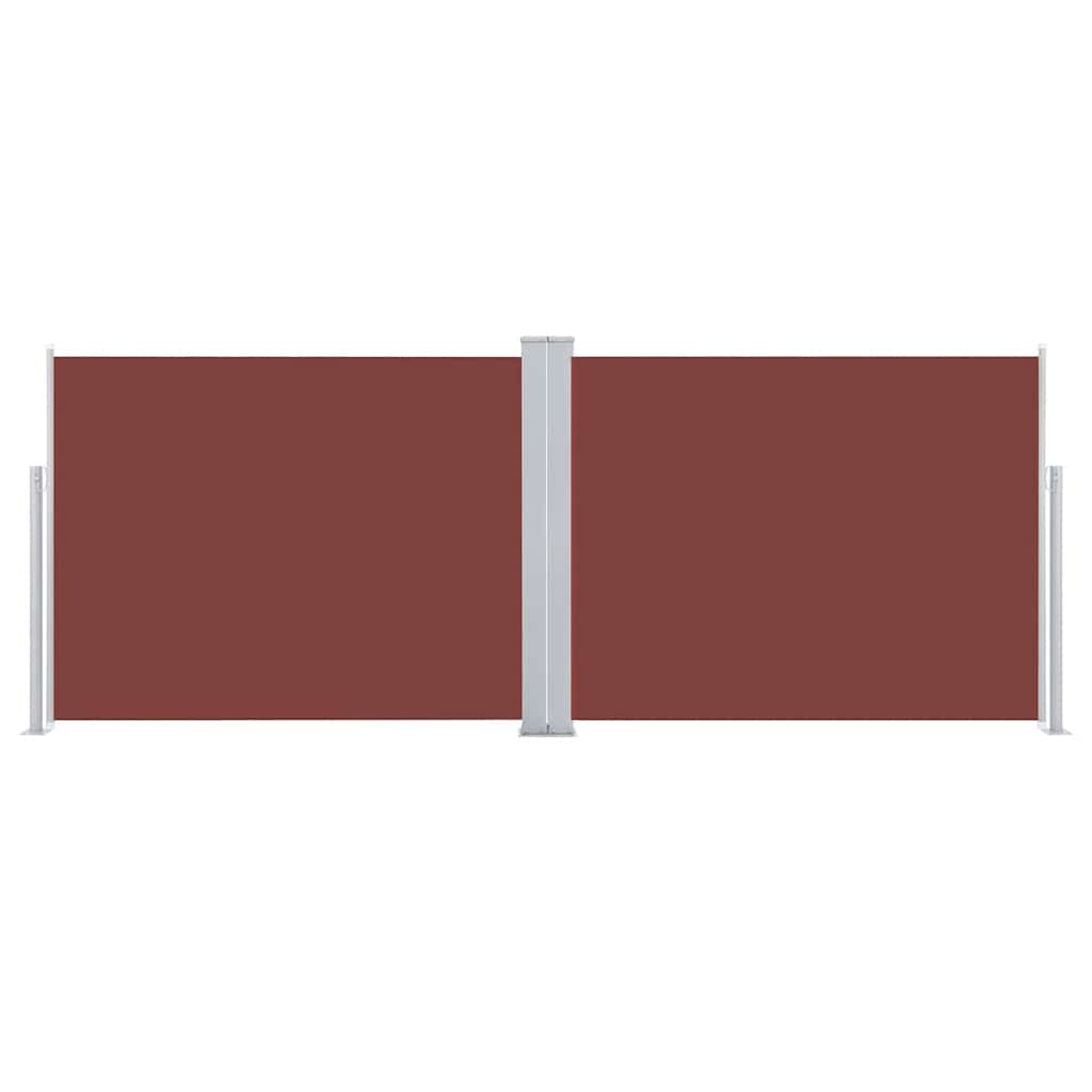 Tenda da Sole Laterale Retrattile Marrone 140x1000 cm