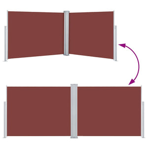 Tenda da Sole Laterale Retrattile Marrone 140x1000 cm