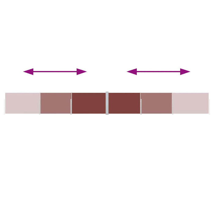 Tenda da Sole Laterale Retrattile Marrone 140x1000 cm