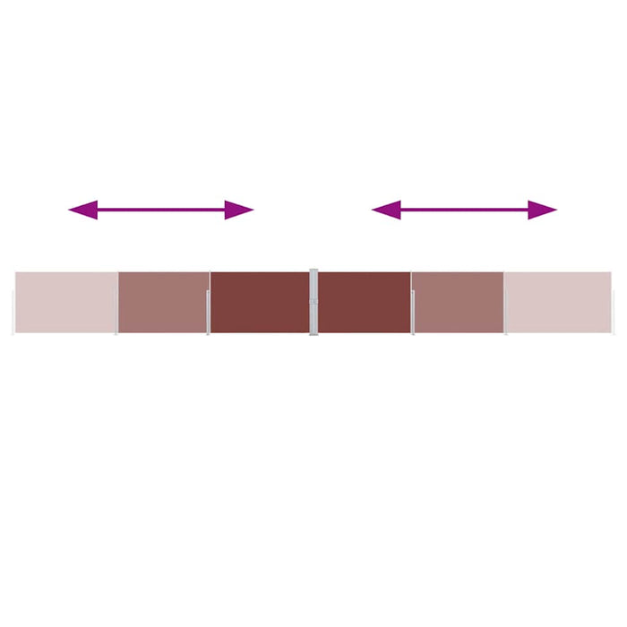 Tenda Laterale Retrattile Marrone 140x1000 cm 48487