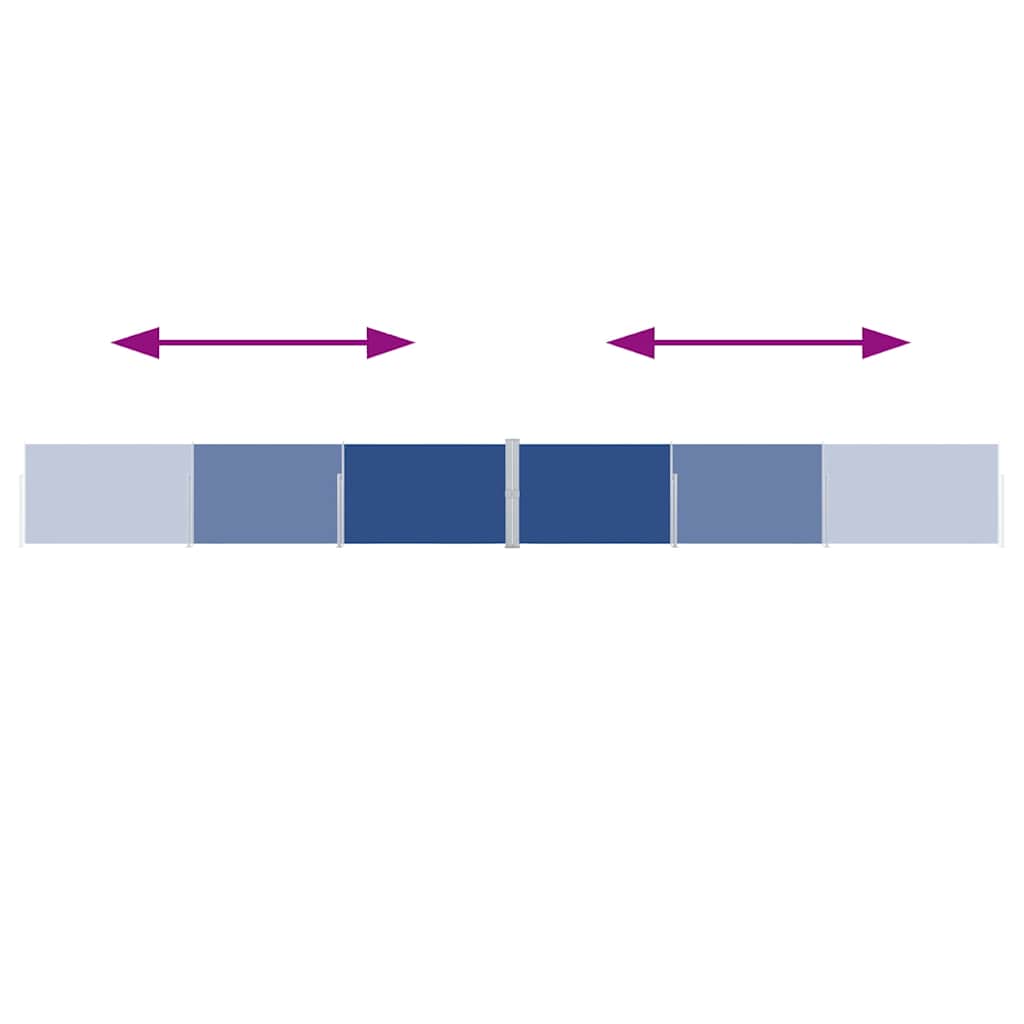 Tenda da Sole Laterale Retrattile Blu 140x1000 cm 48488