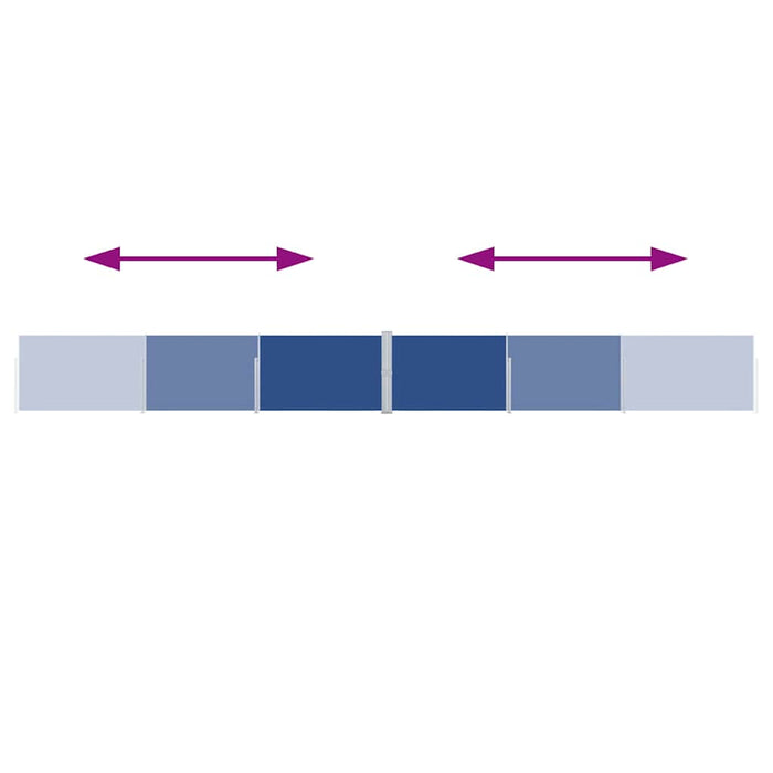 Tenda da Sole Laterale Retrattile Blu 140x1000 cm 48488