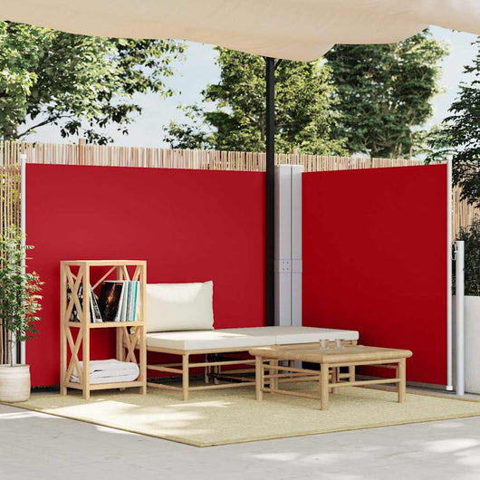 Tenda Laterale Retrattile Rossa 140x1000 cm 48489