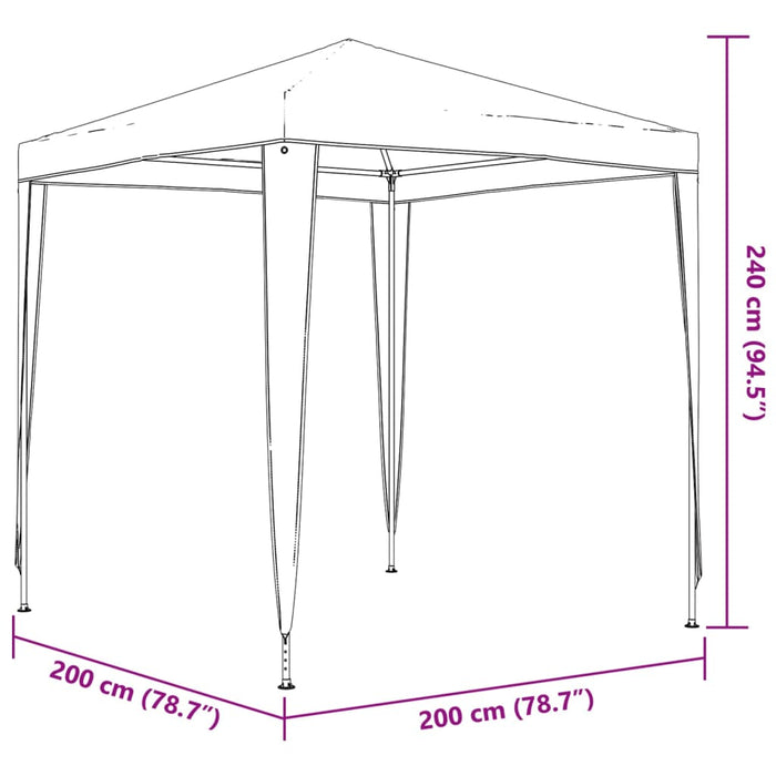 Gazebo per Feste Professionale 2x2 m Antracite