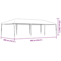 Gazebo Professionale 4x9 m Antracite 90 g/mÂ²