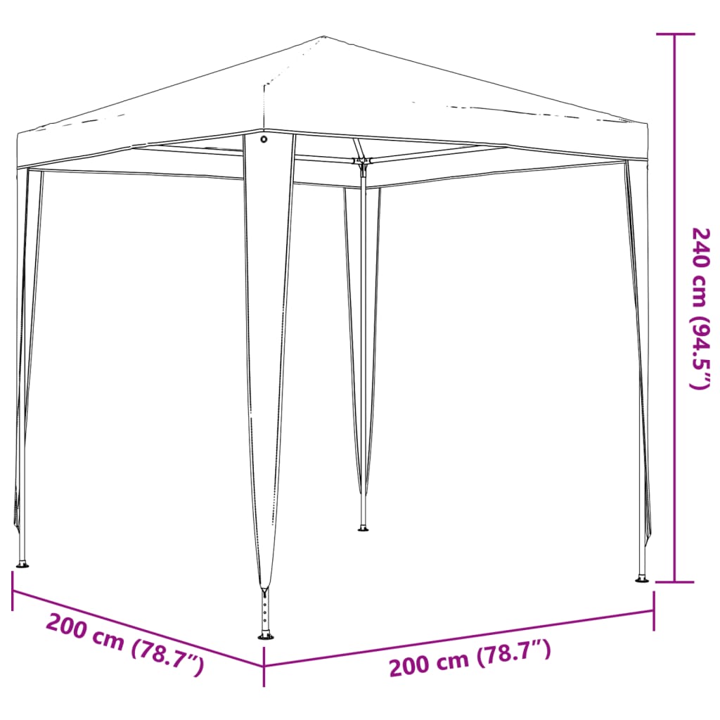 Gazebo per Feste Professionale 2x2 m Verde