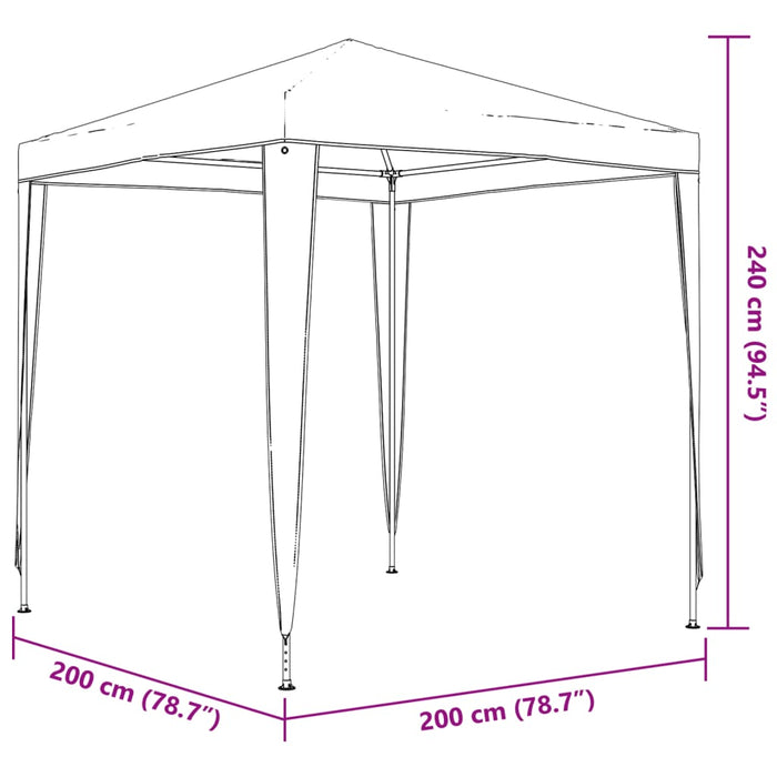Gazebo per Feste Professionale 2x2 m Verde
