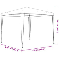 Gazebo Professionale 2,5x2,5 m Verde 90 g/mÂ²