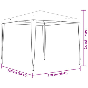 Gazebo Professionale 2,5x2,5 m Verde 90 g/mÂ²