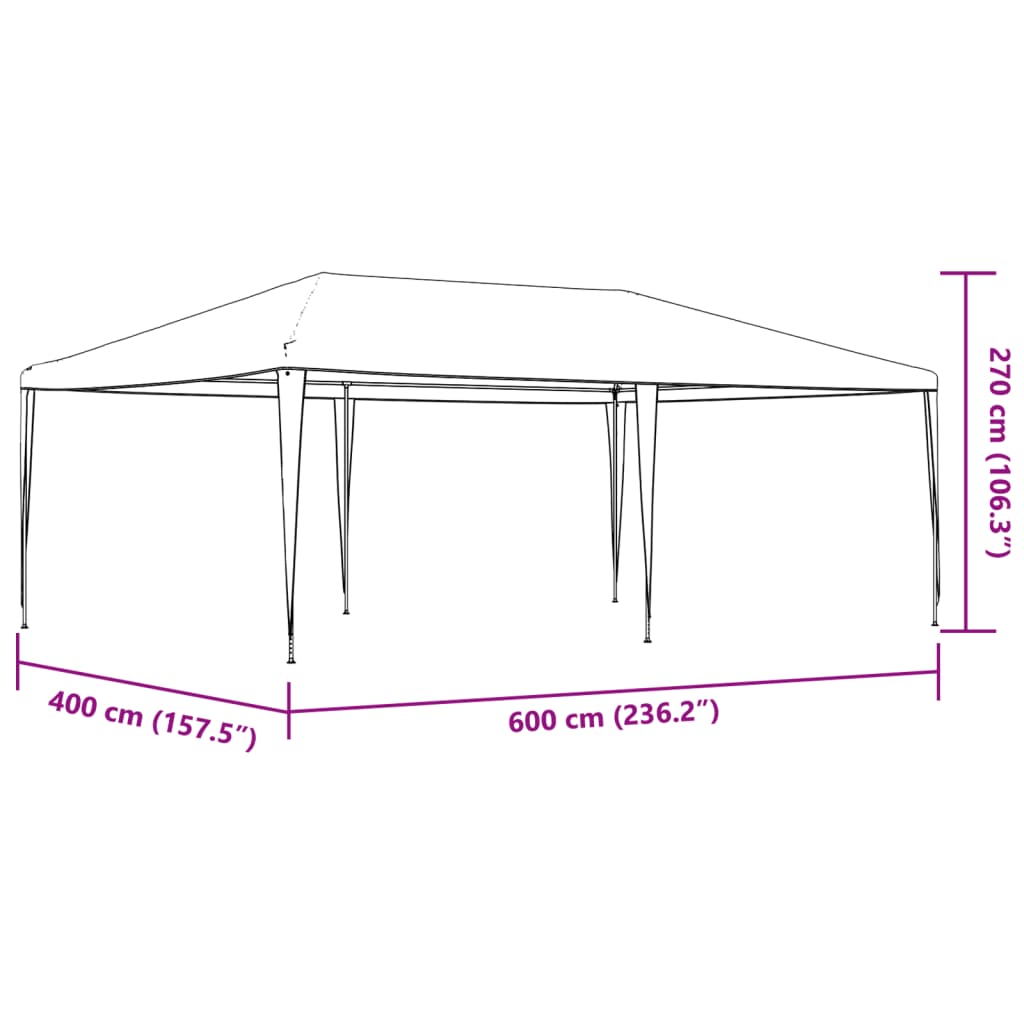 Gazebo Professionale 4x6 m Verde 90 g/m² 48514