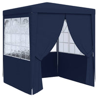 Gazebo Professionale con Pareti 2,5x2,5 m Blu 90 g/mÂ² cod mxl 57958